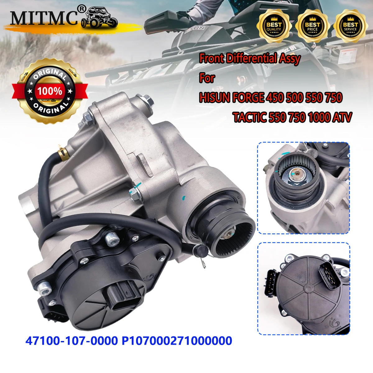 

Передний дифференциал в сборе для HISUN FORGE 450 500 550 750 TACTIC 550 750 1000 ЗАПАСНЫЕ ЧАСТИ ATV 47100-107-0000 P107000271000000