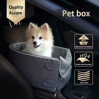 puppy car seat portable central control dog seat mat cat safety car armrest box bed pet travel carrier protector kennel supplies