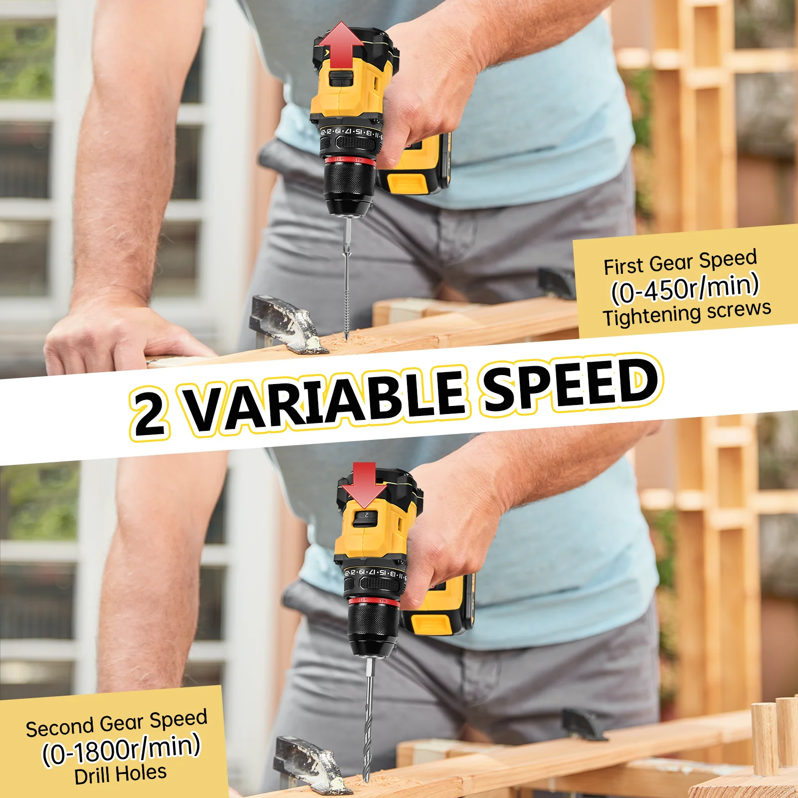 Набор беспроводных дрелей Dewalt 24 шт. с бесключевым патроном 3/8 дюйма 60 нм 25 + 1