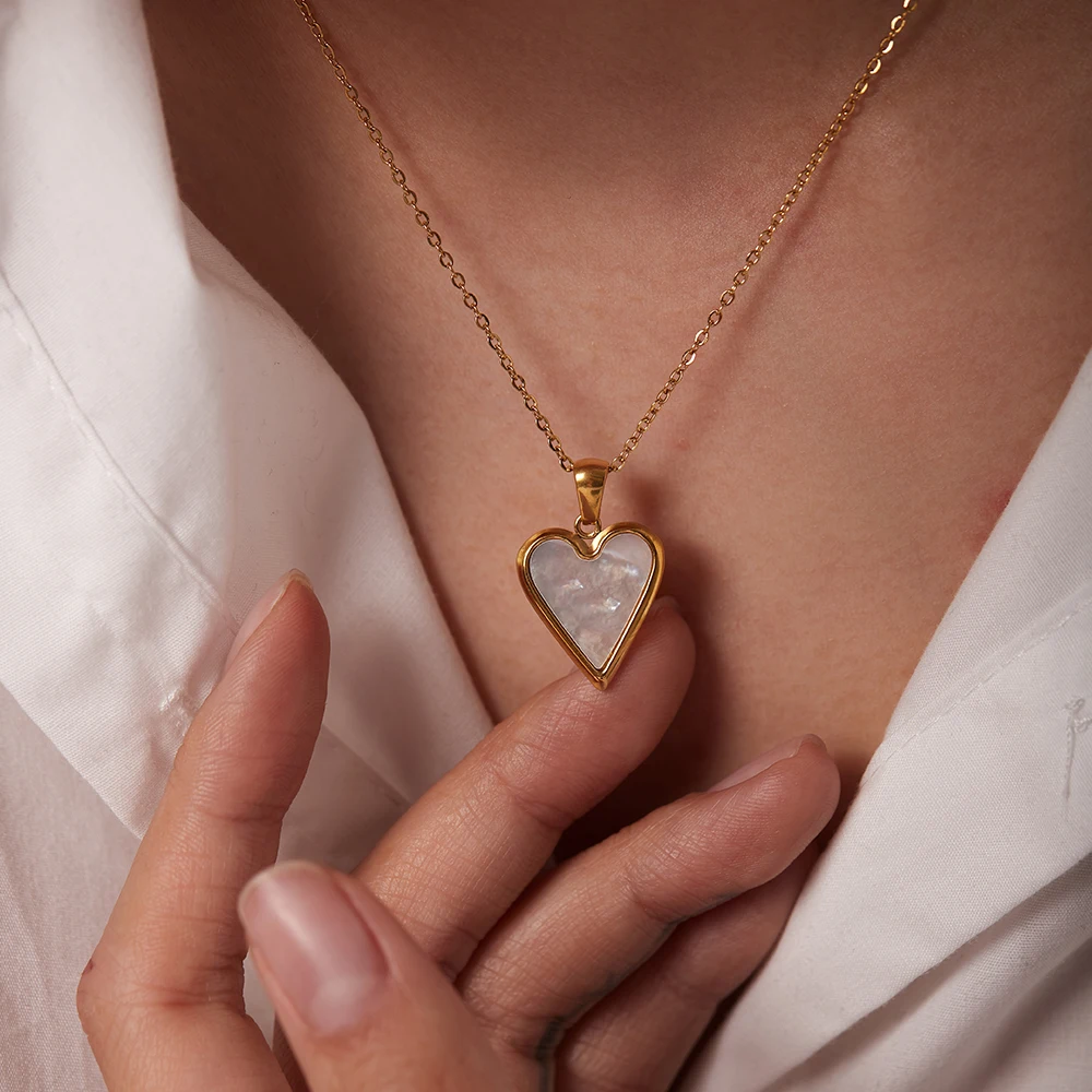 Модное ожерелье Uworld в форме сердца из нержавеющей стали ювелирные изделия