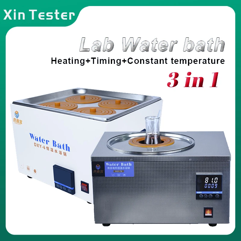 

Xin Tester 4 Holes Lab Water Bath Digital Heating Thermostatic Devices Thermostat LCD Display Tank Constant Equipment 220V