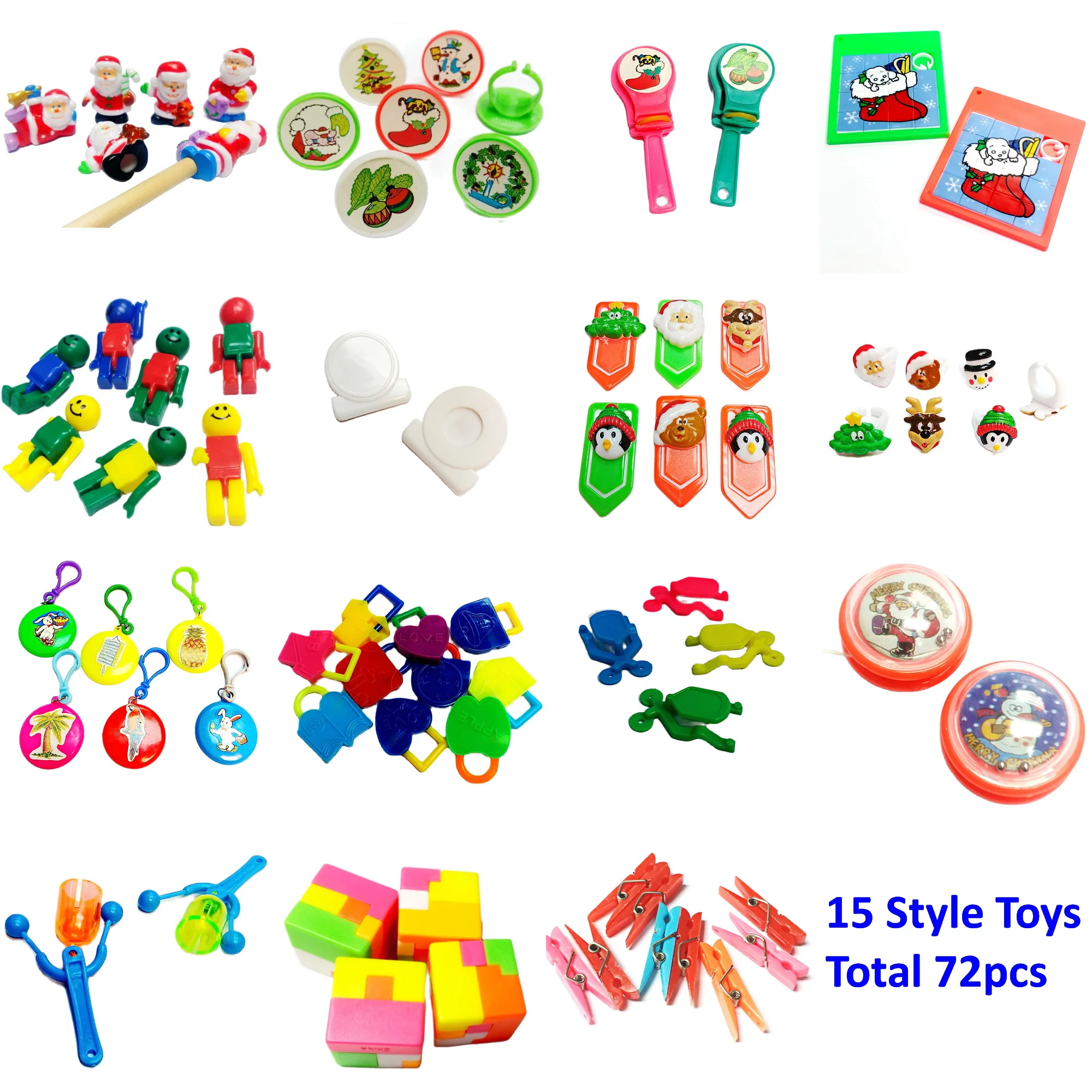 

72 подарка на Рождество CX290, праздничные сувениры для детей, набор игрушек в ассортименте, подарки на карнавал, приз, Goodie Bag, наполнитель, насып...