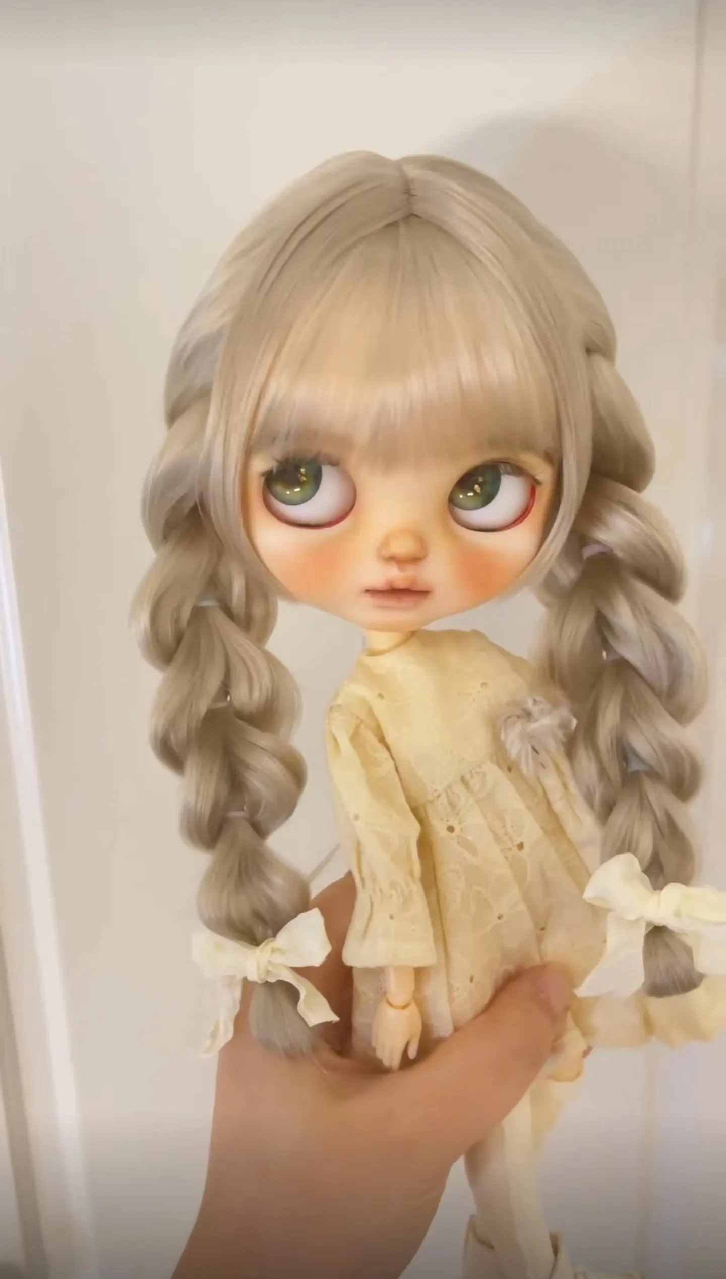 (Специальная настройка) Парик BJD Blythe Mohair Fit окружность головы 9-10 дюймов Qbaby