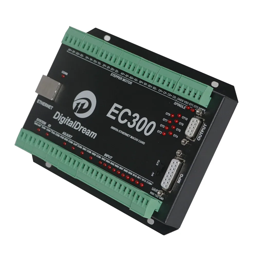 Новинка интерфейсная плата контроллера движения EC300 Mach3 Ethernet CNC 300 кГц со