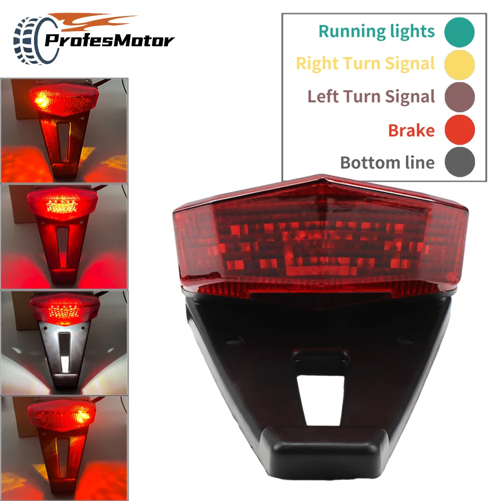 

Rear Tail Lights LED Motorcycle Fender Stop Turn Signal 12v for Surron Universal Modified Parts Dirt Bike Moto Enduro Supermoto