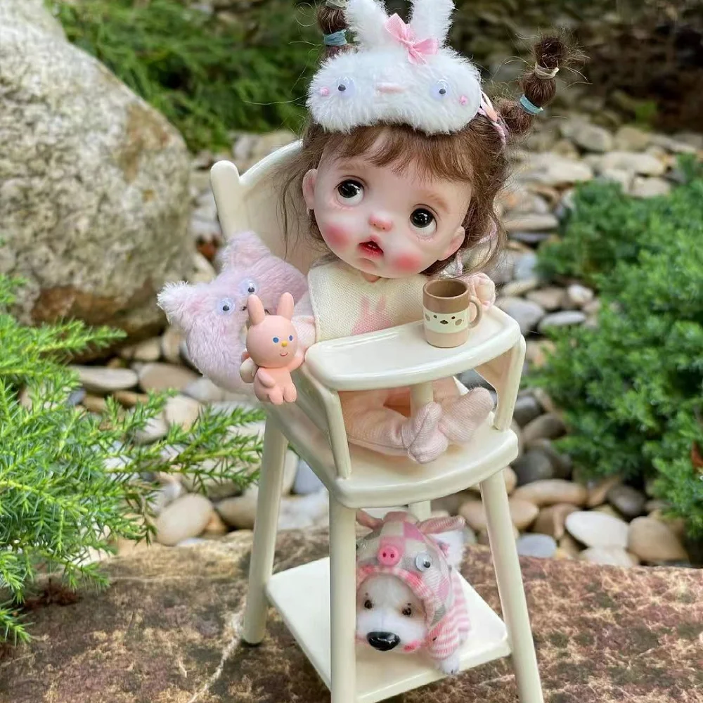 Фото Украшение для кукольной мебели Aizulhomey, 1/12 металлический детский стул, Blythe OB11 ГСК, Lol, аксессуары для мини кукольного домика, игрушечный домик, ... №3