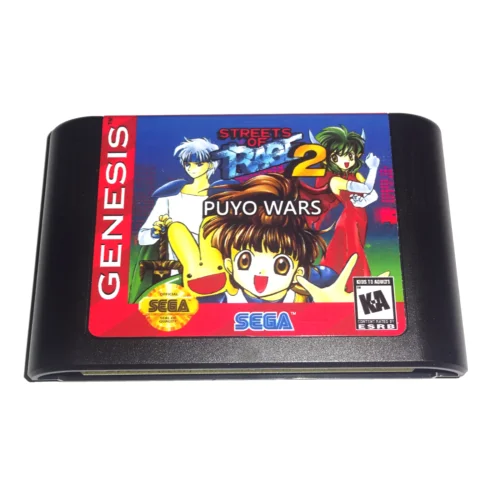 Streets of Rage 2 Puyo Wars - Sega Genesis Game Cartridge