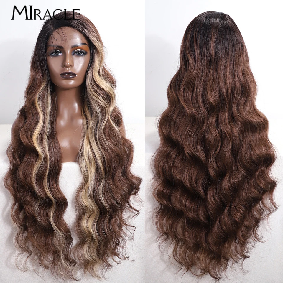 Чудесный синтетический парик на сетке для женщин косплей-парик 36 дюймов