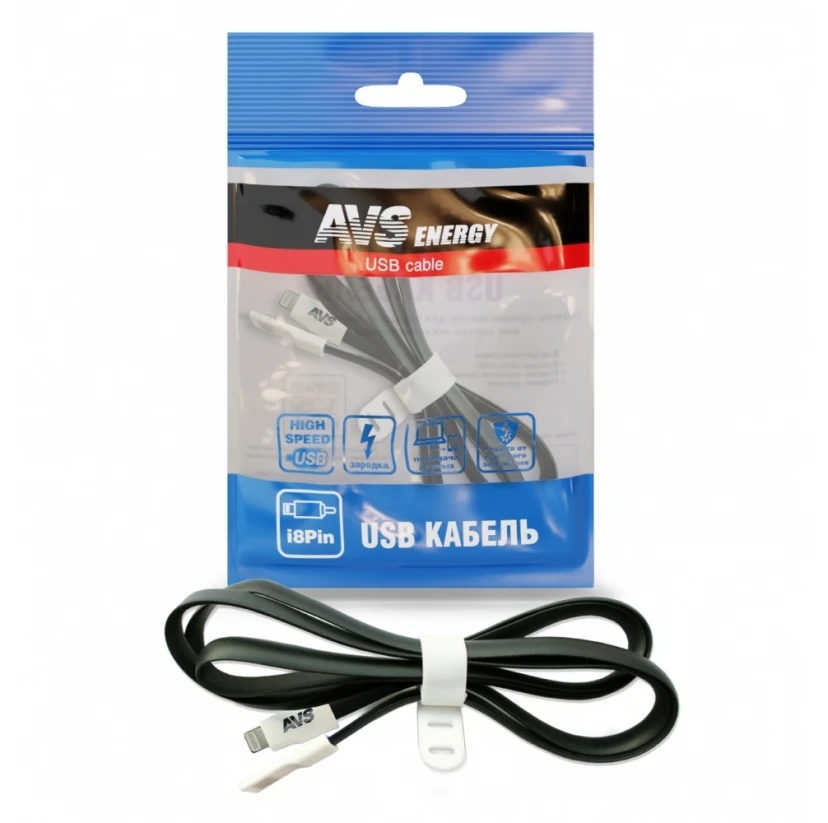 USB cable Avs ip-551 for iPhone 5/6/7/8/x-length 1 m flat | Mobile Phone Cables