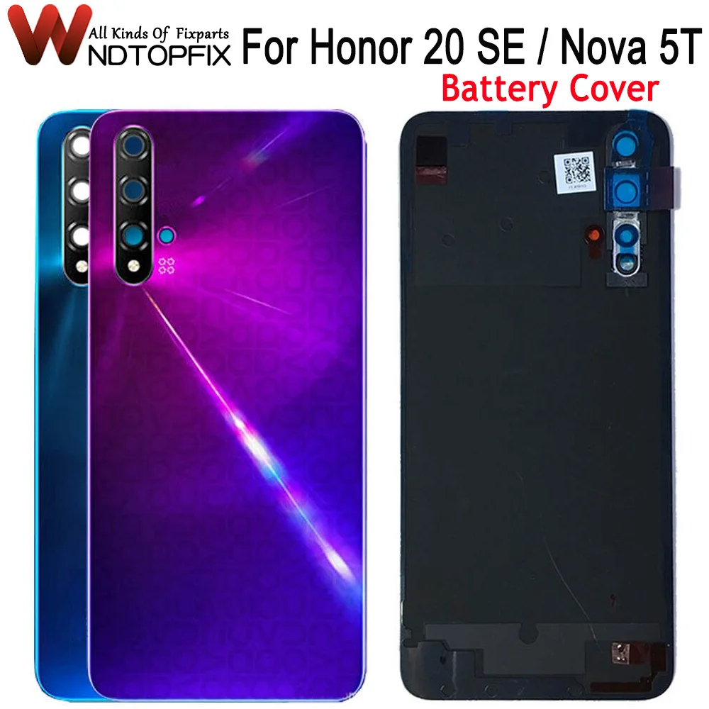

NEW For Huawei Nova 5t Battery Cover Honor 20 SE Rear Door Housing Back Case Replaced Phone For Huawei Honor 20SE Battery Cover
