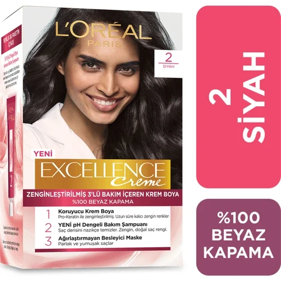 

Крем-краска для волос l'orparis Excellence 2 Черная