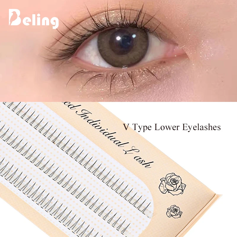 

Beling Individual Lashes Cluster Spikes Lash Wispy Natural Fluffy False Eyelashes 8 /10/12mm Lower Under Eyelash Grafting Makeup