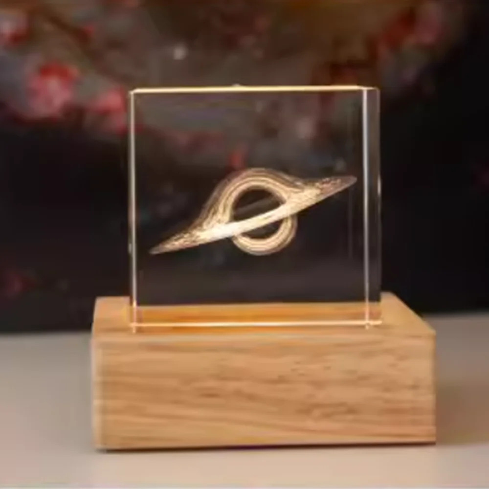 Хрустальная лампа с подставкой стеклянный куб украшение для дома спальни