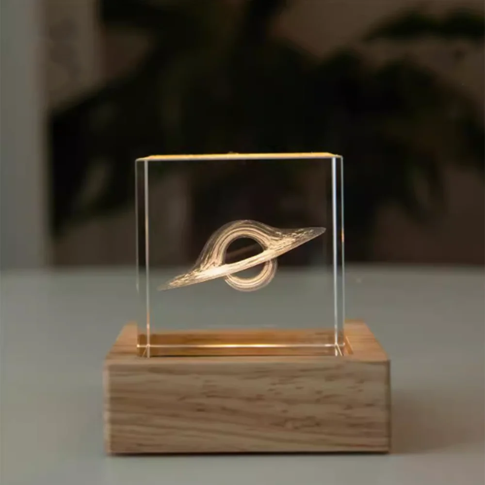 Хрустальная лампа с подставкой стеклянный куб украшение для дома спальни