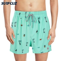 surfcuz mens swim shorts quick dry stretch beach board shorts with mesh lining 2022 new beachwear summer swim trunks swimwear