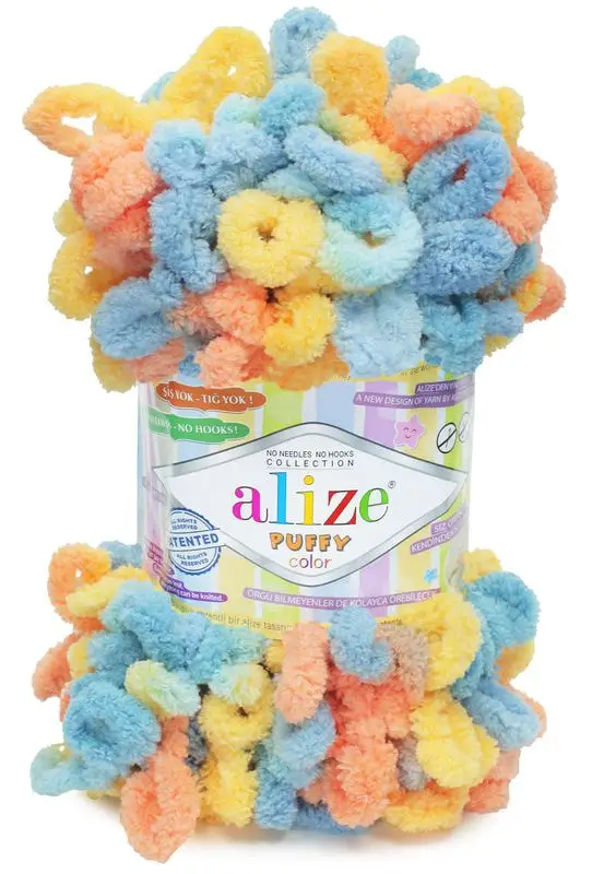Yarn Alize puffy color children sweater plaid hat DIY knitting spokes hook thread needlework yarn for |