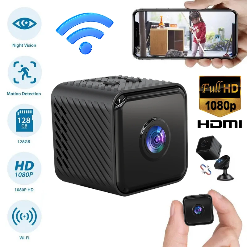 1080P HD мини Wi-Fi камера ночного видения USB камеры видеонаблюдения защита беспроводная камера видеонаблюдения с датчиком движения
