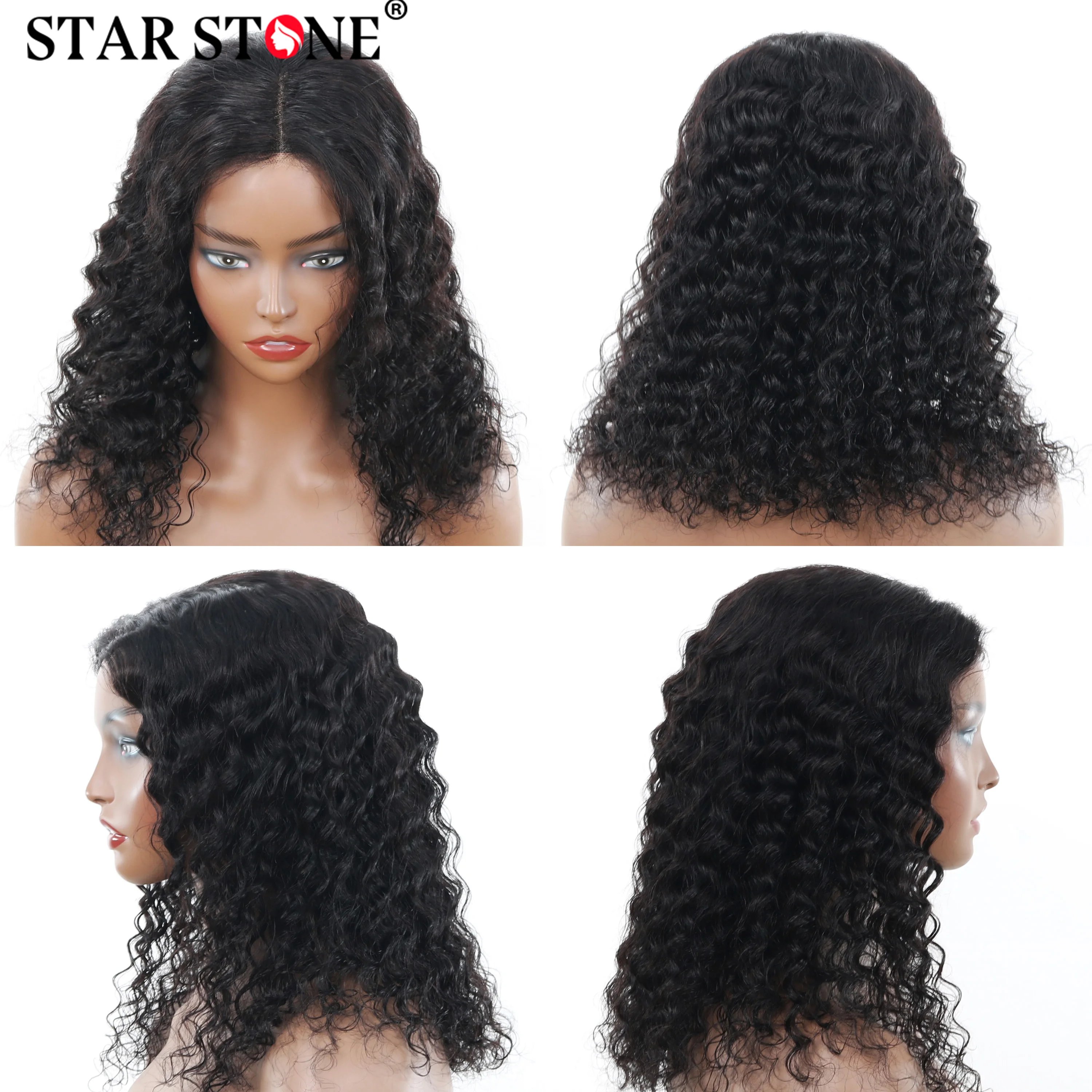 Парик из натуральных волос с глубокой волной готовый к нанесению Боб бразильские