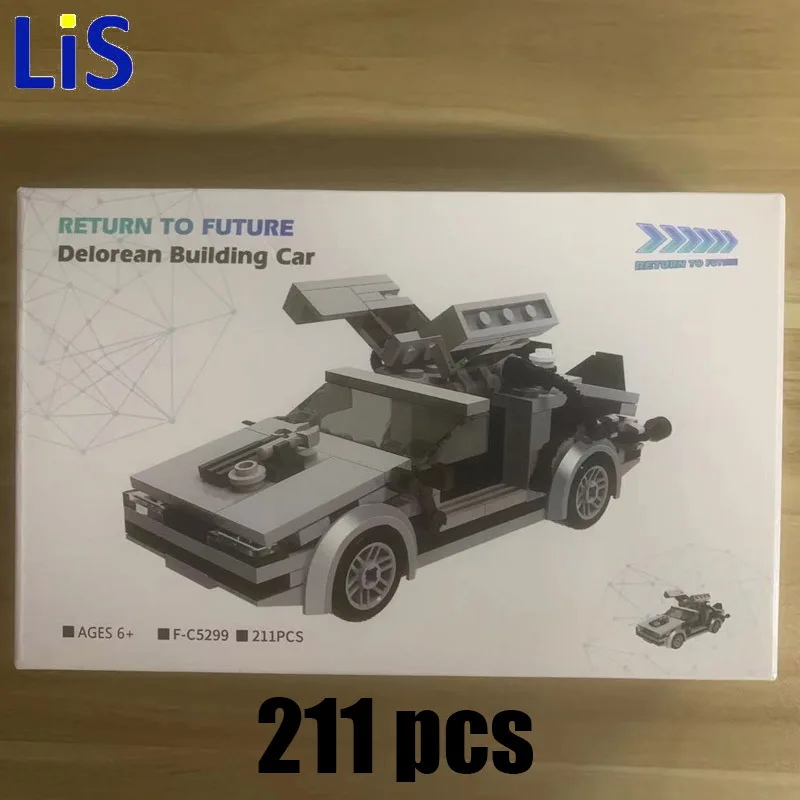 

MOC-23436 High-Tech Supercar Delorean from BACK TO THE FUTURE Speed Champion Mini vehicle building blocks bricks toys for kids
