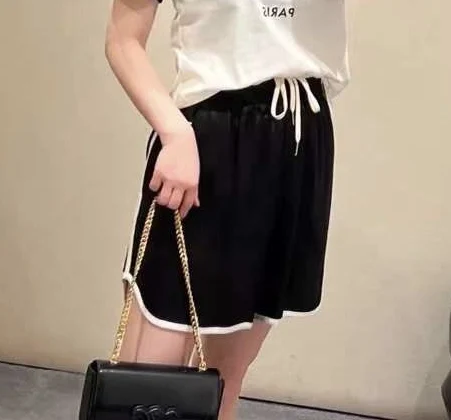 

2022 Women Summer New Satin Sports Casual Shorts High Quality Ladies Shorts
