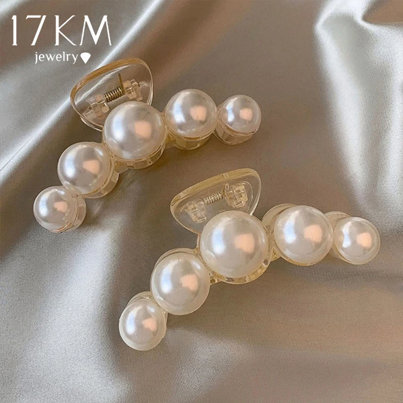 

17 км 2/3 шт. жемчужные шпильки металлические золотого цвета наборы когтей для волос женские пластиковые аксессуары для волос девушки клещи з...