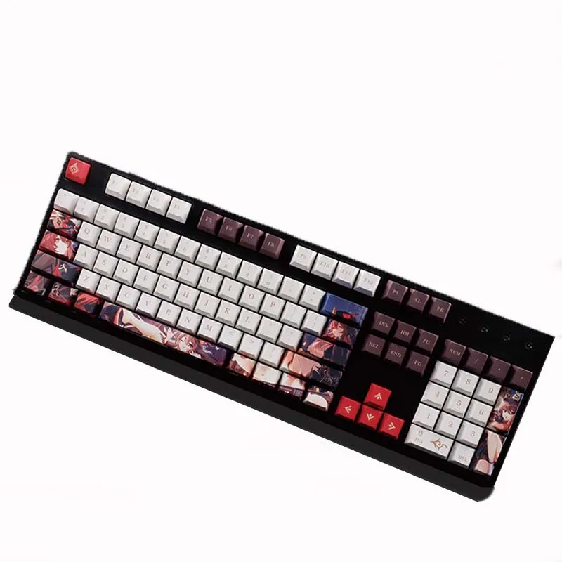 

136 Keys/Set Anime Genshin Impact Keycaps Cherry Profile PBT Hu Tao DIY Keycap for Cherry Mx Switch 6.25u Mechanical Keyboard