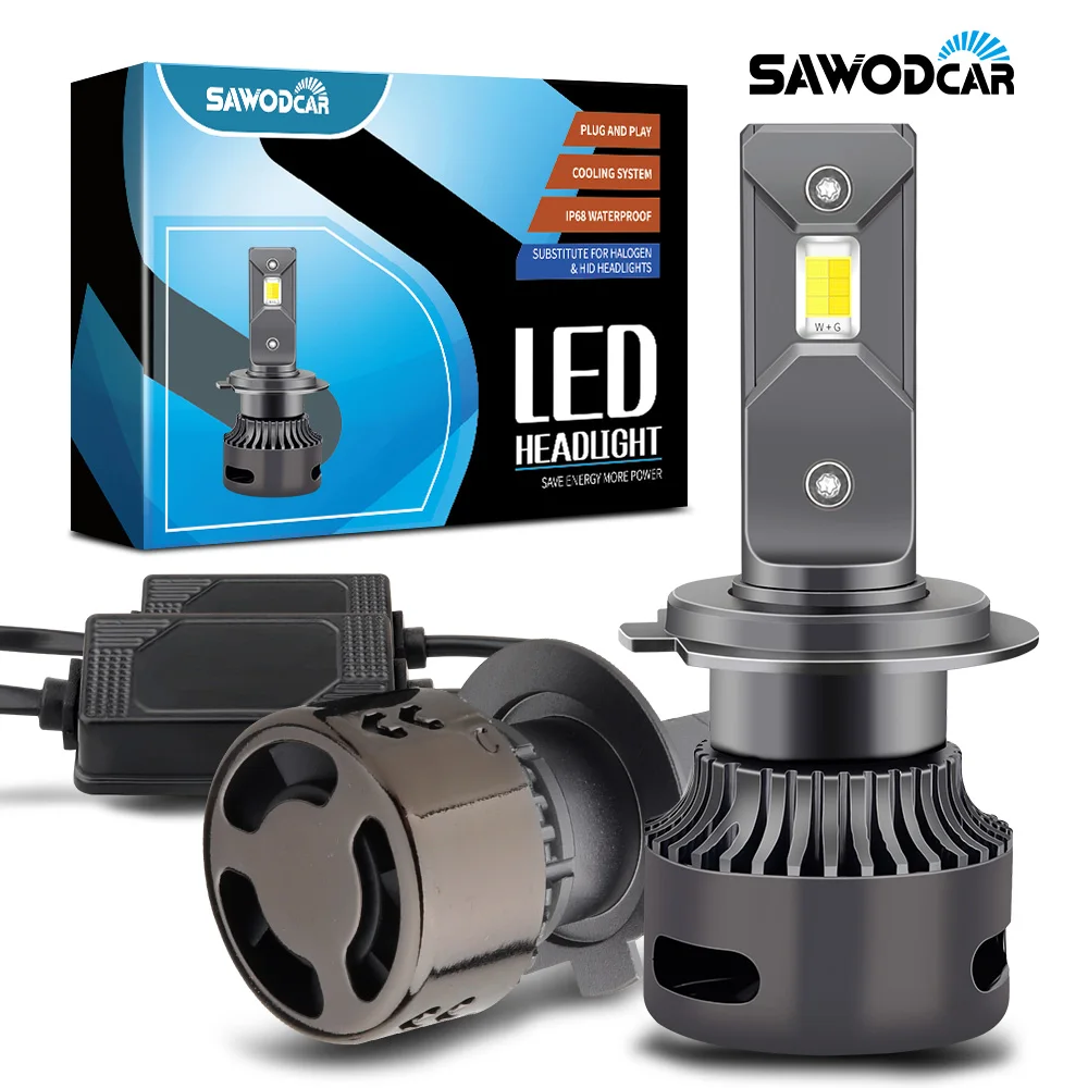 

Car Front Lighting Headlight Bulb 60W Super Bright High Power Auto Parts 6000K 4300K 3000K