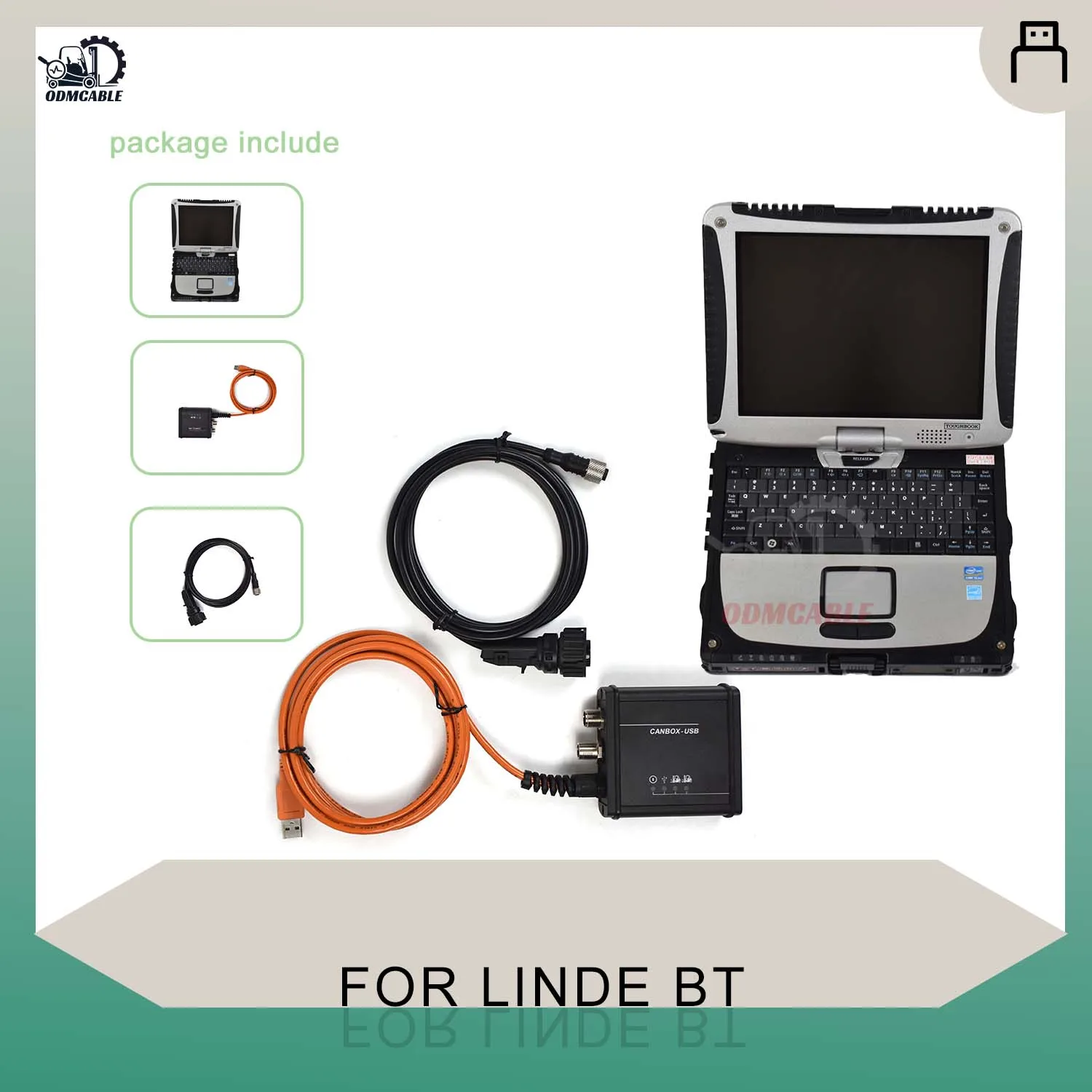 Фото 2023 для набора linde bt linde pathfinder lsg linde service guide usb canbox Автопогрузчик диагностический инструмент + ноутбук cf19 №1