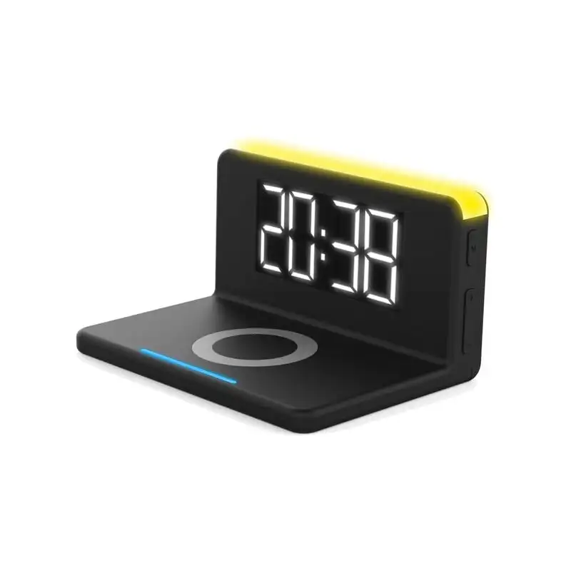 Часы будильник с беспроводной зарядкой. Night light wireless charger будильник. Будильник с зарядкой деревянный. Wireless charger clock. Беспроводная зарядка с часами и будильником.