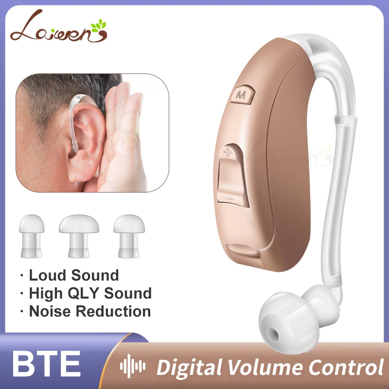 

BTE Digital Hearing Aid Invisible Hearing Aids For Deafness Elderly Noise Reduction Sound Amplifier Adjustable Tone audifonos