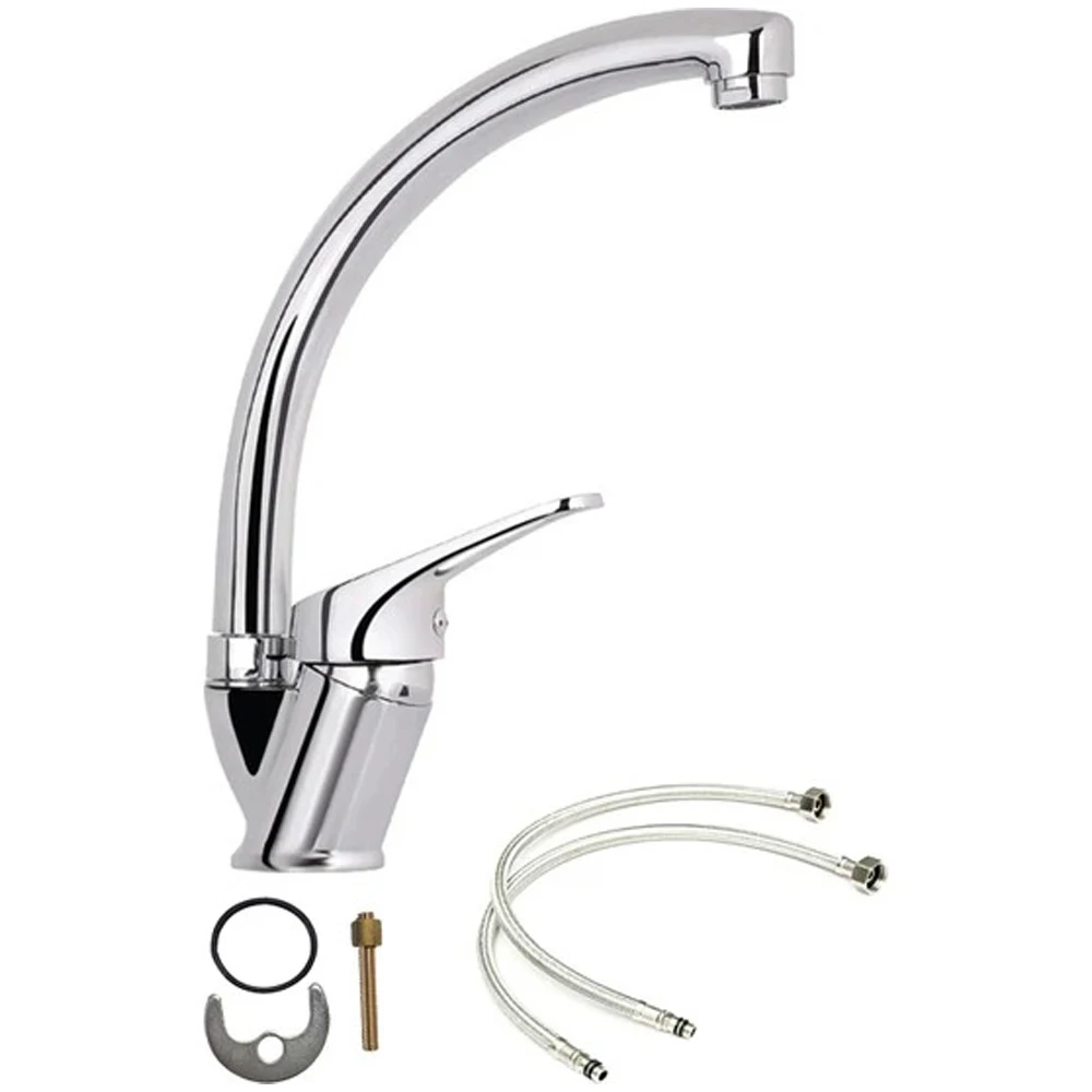 

Premium Quality Mix Swan Kitchen Sink Faucet Set Kitchen Faucet with Hot Cold Inlet