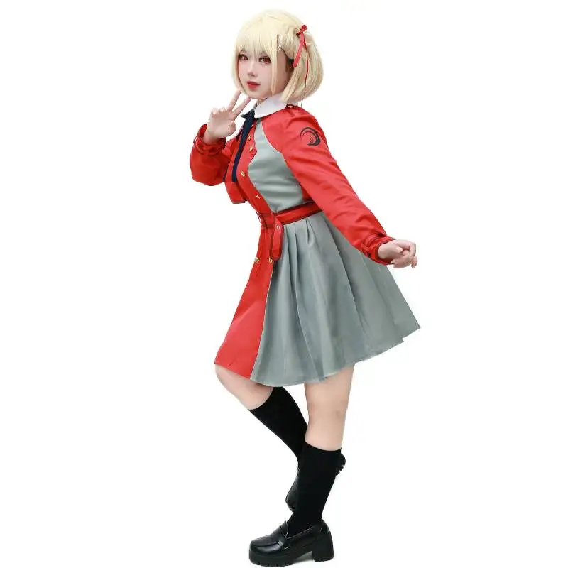 

DAZCOS Anime Lycoris Recoil Cosplay Costume Nishikigi Chisato Cosplay Inoue Takina School Uniform Dress Halloween Outfit S-2XL
