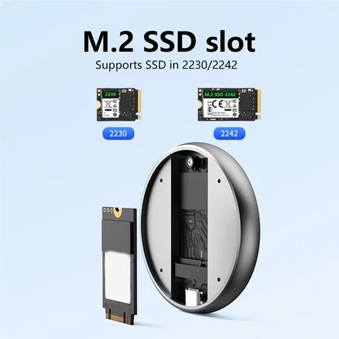 Корпус магнитного жесткого диска BLUEENDLESS M.2 NVME Solid State 2230/2242 для мобильного телефона Внешний корпус мобильного жесткого диска Type-C