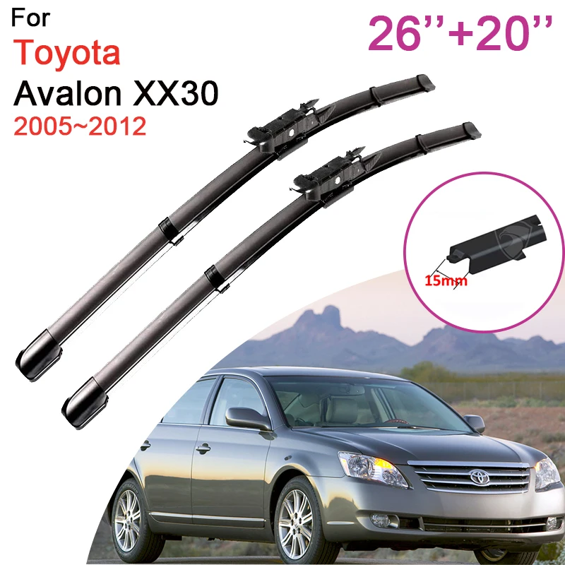 

for Toyota Avalon XX30 2005 2006 2007 2008 2009 2010 2011 2012 Car Front Windshield Wiper Blades Rubber Accessories Stickers