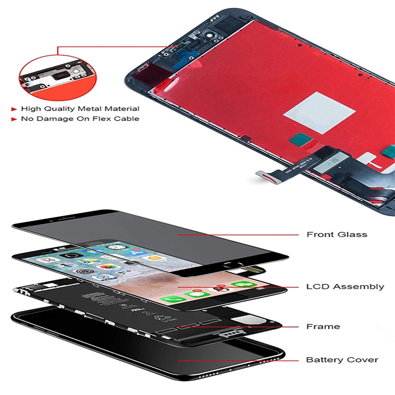 Оригинальный OEM ЖК-дисплей для iPhone 5S 6 7 8 6S Plus экран 3D сенсорный дигитайзер в сборе