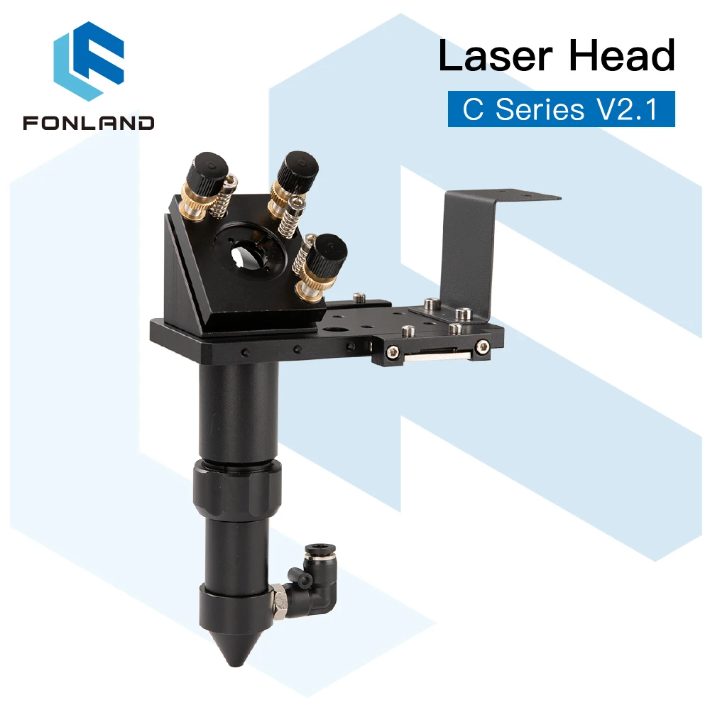 Enlarge FONLAND CO2 Laser Head Dia.18 FL38.1& Dia.20 FL50.8 / 63.5/101.6mm Mount for Laser Engraving Cutting Machine(Black)