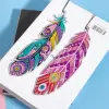 2022 NEW 5D DIY Special Shaped Diamond Painting Leather Bookmark Diamond Embroidery Craft Tassel Book Marks for Books Gifts 2