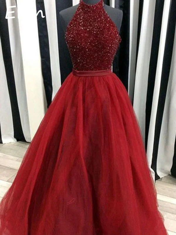 

Платье Elfin YF166 женское для выпускного вечера, элегантное вечернее платье с высоким воротом и длинным рукавом, для выпускного вечера