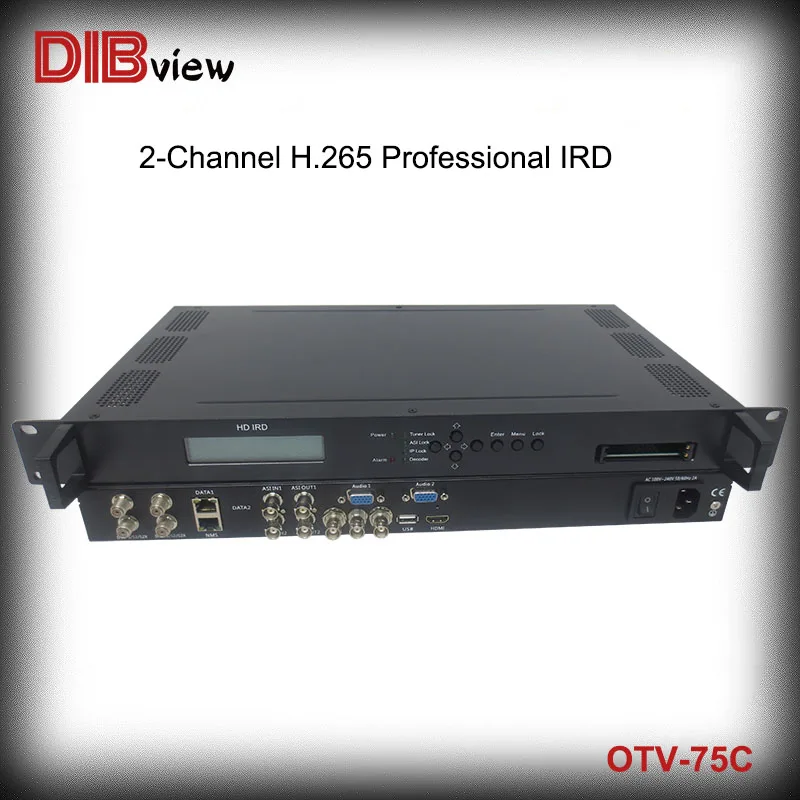 Dibview Newest OTV-75C DVB-C ISDB-T ATSC-T DVB-T/T2 DVB-S/S2 DVB-S2X to HEVC H.265 HD IRD декодер с двумя камерами/CIs |