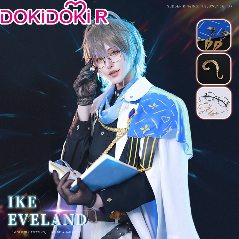 

PRE-SALE DokiDoki-R Косплей Vtuber Ike Eveland Косплей Ike Костюм Униформа Хэллоуин Косплей люкс