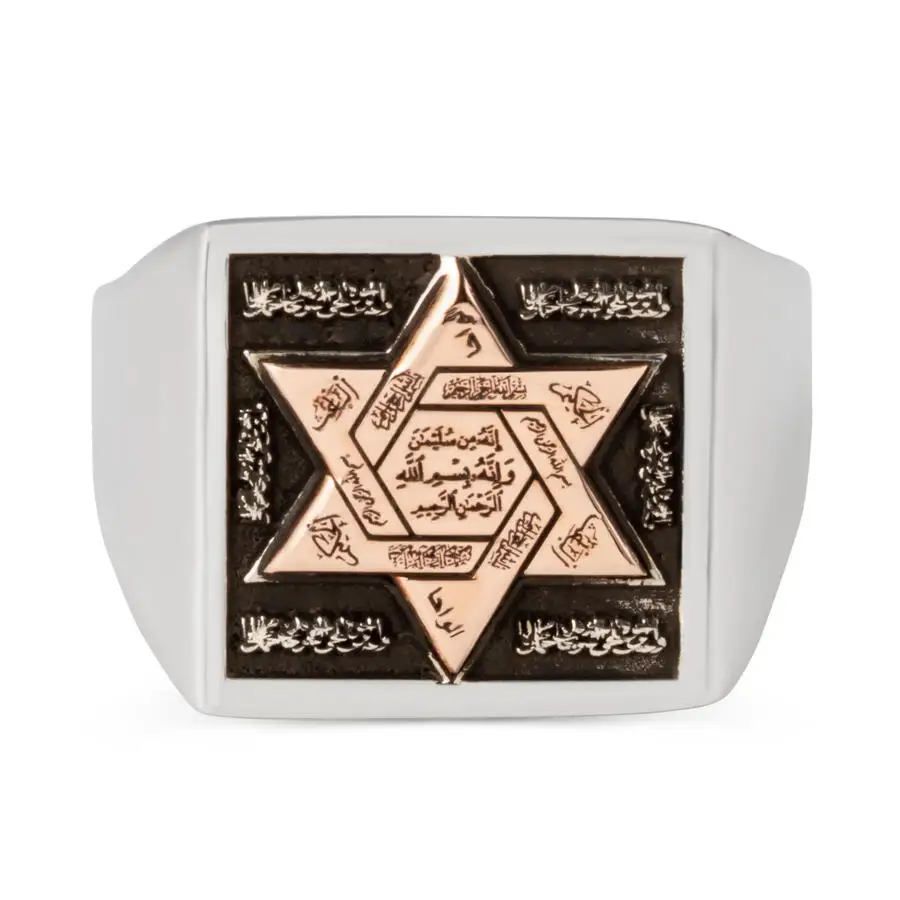 Мужское квадратное серебряное кольцо 925 пробы