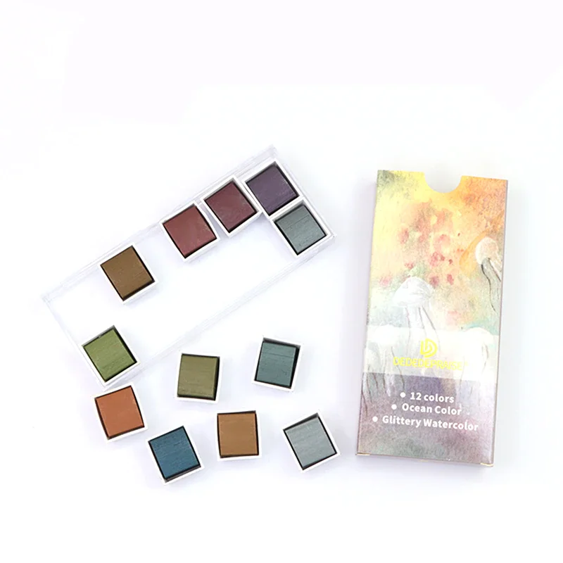 

Solid Watercolor Paints Water Colours Set for Art Painting Nail Design 093