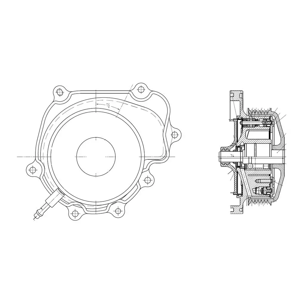 Насос водяной для автомобилей Mercedes-Benz GLK (08-)/E (W212) (09-) 1.8D/2.1D [OM651] LUZAR LWP 15651 LWP15651