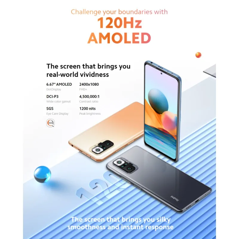 Cena Wersja Globalna Xiaomi Redmi Note 10 Pro LTE 4G - 8GB RAM 128GB NFC - Snapdragon 732G Smartphone Telefon Komórkowy Komórkowy