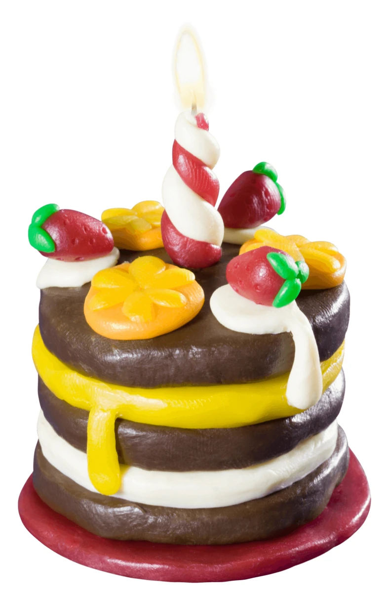 Лепим торт. Слепи свечу праздничный торт св-007. Тортик из пластилина. Лепка торт. Пластилин пирожное для детей.