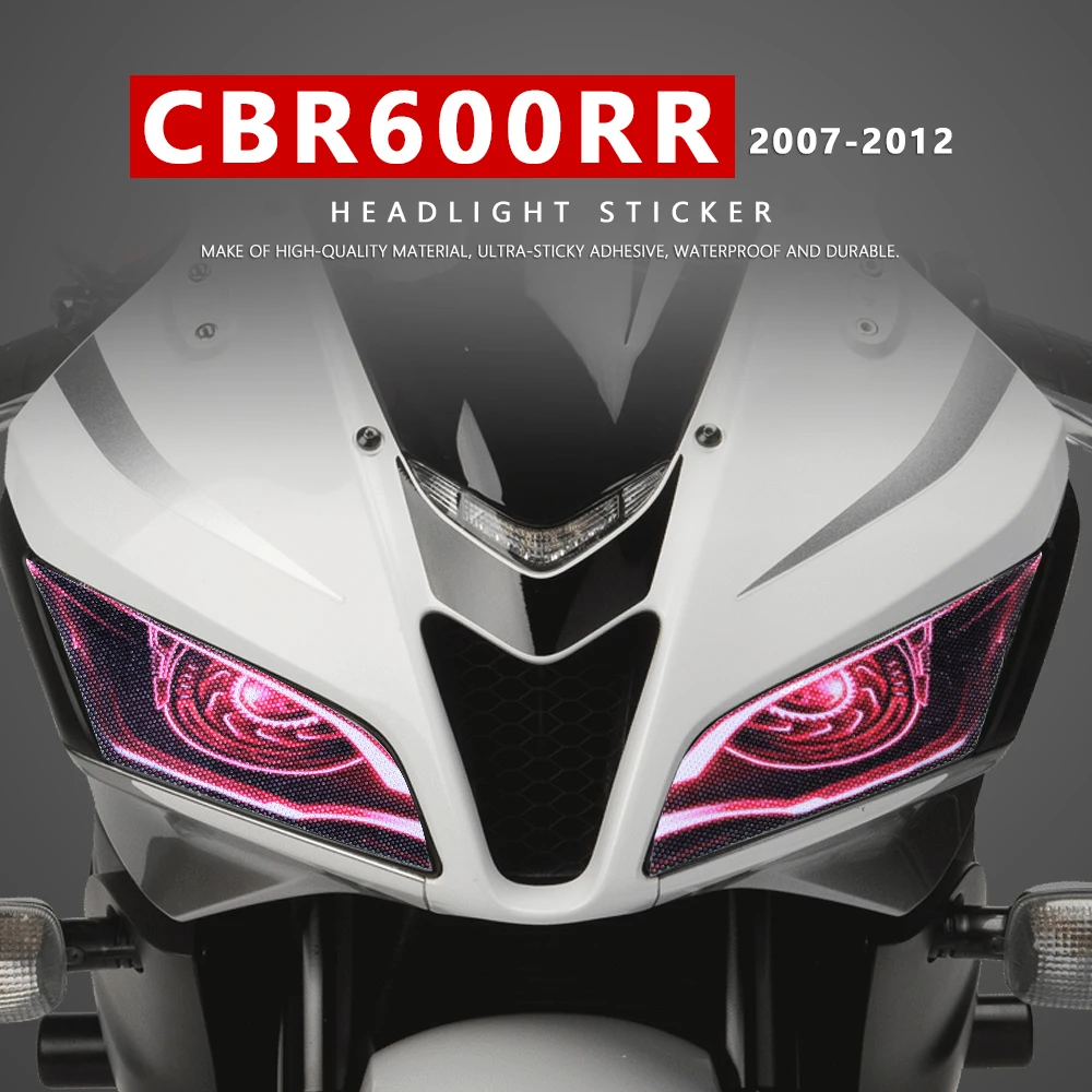 Pegatina protectora de faro CBR 600 RR, accesorios de motocicleta para Honda CBR600RR, CBR600, 600RR, 2007, 2008, 2009, 2010, 2011, 2012