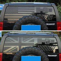 for hummer h3 2005 2009 car styling polycarbonate black car rear window windshield graphic decal sticker car accessories