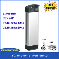 silver fish 500w 18650 36v 15ah silver fish lithium ebike battery pack replace 37v10ah e bike battery xh37 10j with free charger
