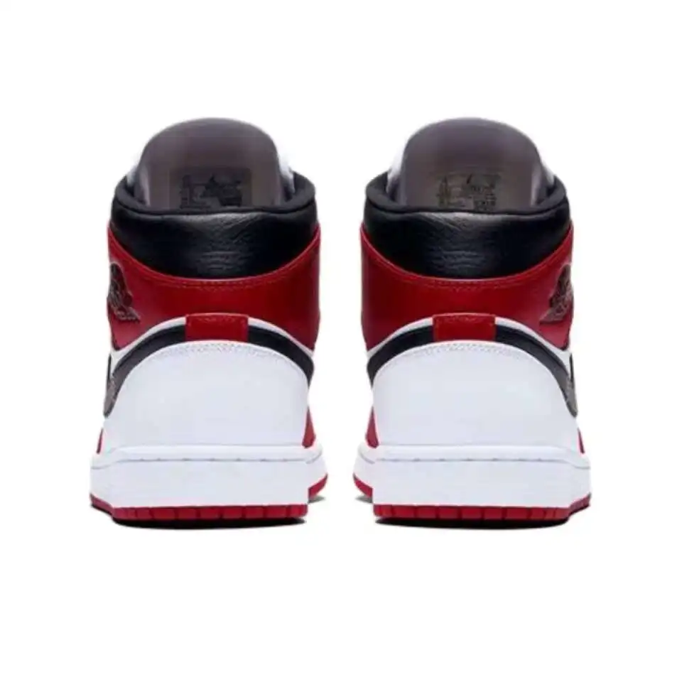 Женские Классические БаскетБольные КроссовКи Air 1 Mid ChiCago'red И White РазмеР GS 554725-173 |