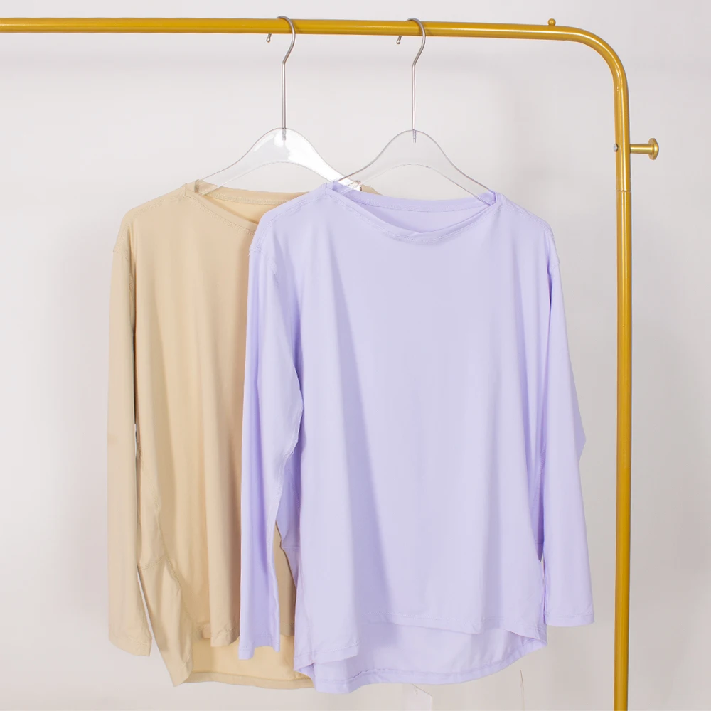 Lulu Long Sleeve Shirts Loose Top Women Tops Relaxed Fit Designed for On the Move